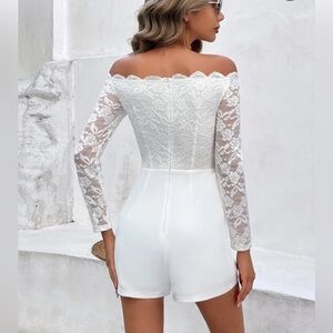 White dressy romper